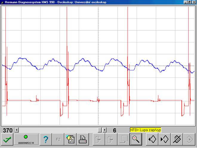 Sollbild von einem anderen Vierzylindermotor lancia Thema 6Cyl. - asymetrisch positionierter Messpunkt