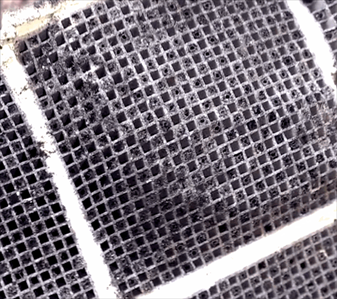 Detail of particulate filter after chemical "wet cleaning"