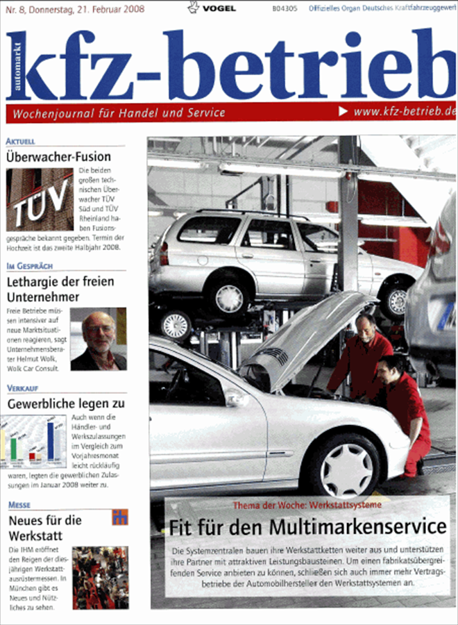 Titulní strana časopisu KFZ Betrieb s přílohou FCD