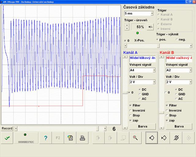 klika vačka - detail, rozvody