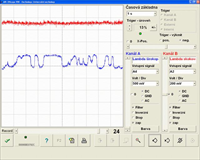 lambda sonda - okruh uzavřen, 1500 rpm