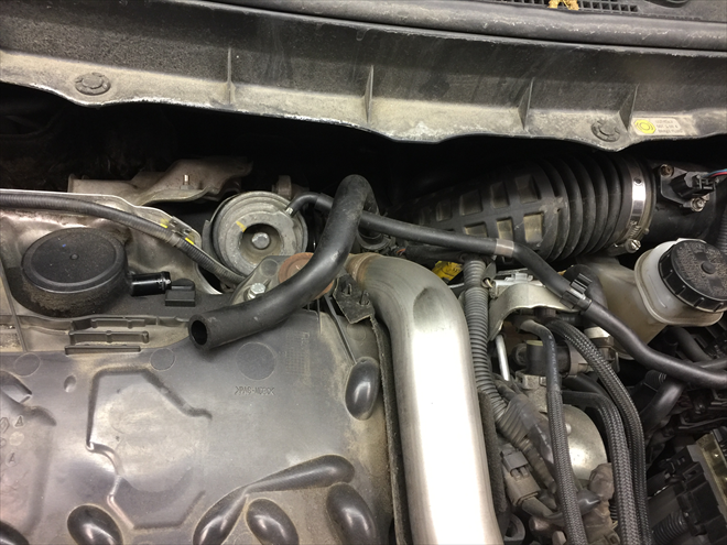 The actual fault is in the crankcase ventilation