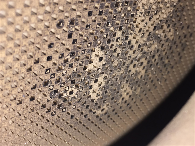 DPF filter image showing Cordierite coating stress