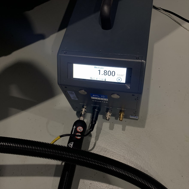 PARTICLE COUNTER - čítač částic - Měření pozadí (okolní vzduch)