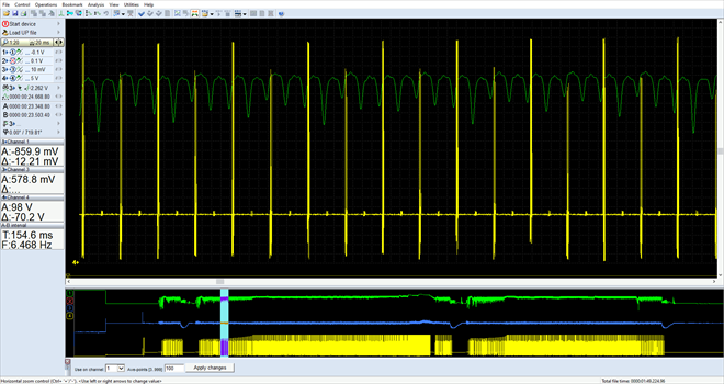 Repeatability of the abnormal waveforms on cylinder #3 is practically permanent