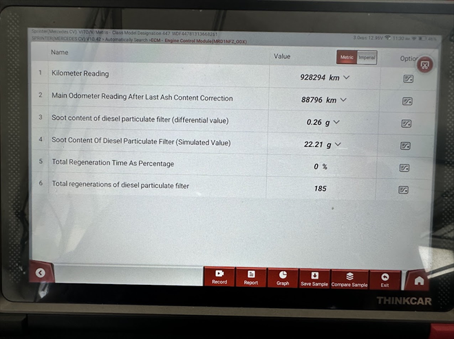 Podnět pro ukládání chybového hlášení o prasklém DPF je nesoulad